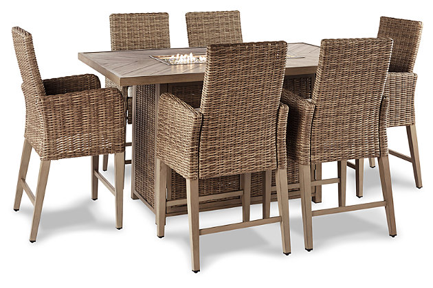 Beachcroft Outdoor Dining Table And 6 Chairs Ashley Furniture Home - Ashley Furniture Outdoor Patio Dining Set