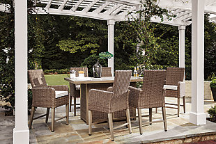 Beachcroft Outdoor Dining Table and 6 Chairs, , rollover