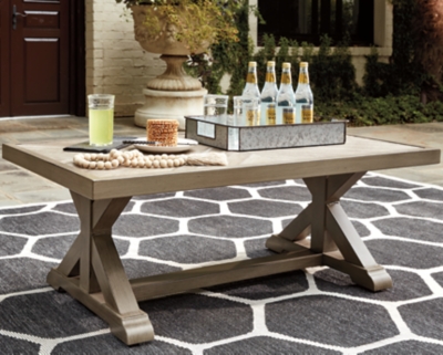 P791-701 Beachcroft Outdoor Coffee Table, Beige sku P791-701