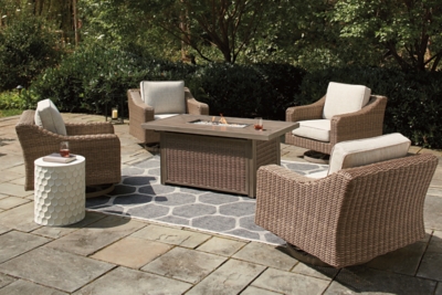 Ashley furniture patio best sale set with fire pit