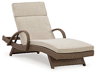 Beachcroft Outdoor Chaise Lounge with Cushion, , large