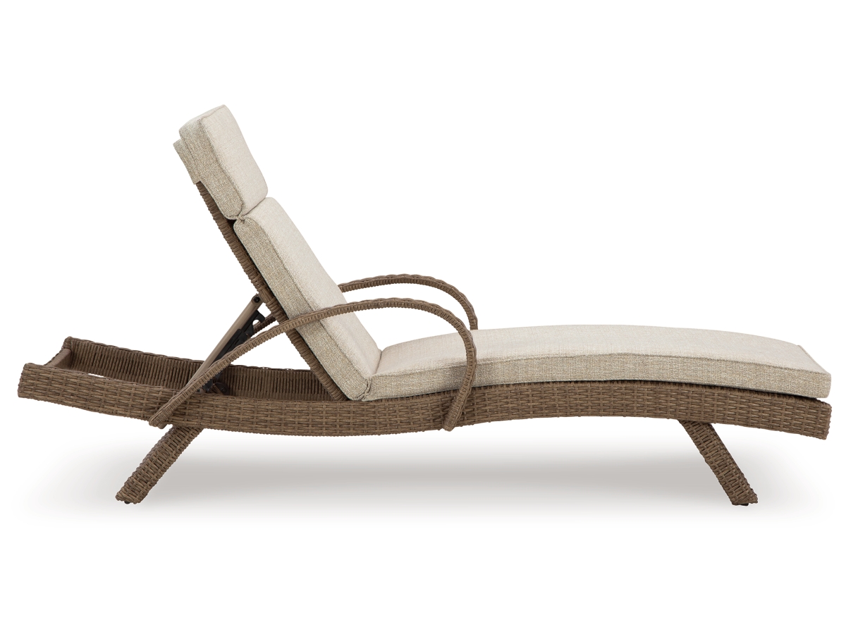 Beachcroft Outdoor Chaise Lounge with Cushion - Beige