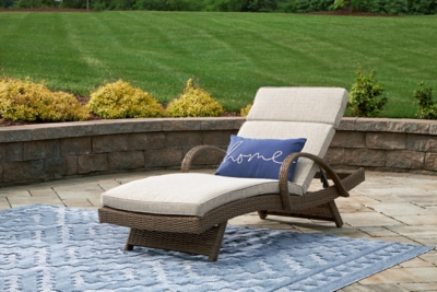 Garden chaise discount and footstool set