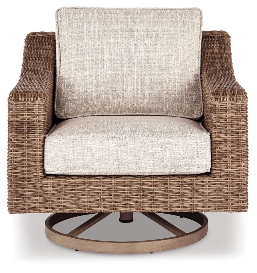Sofá seccional de exterior Beachcroft de 4 piezas, 2 sillones, sillón reclinable y banco - image 8