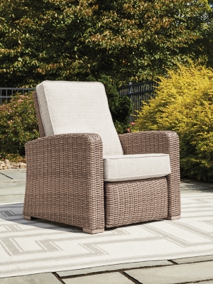 Beachcroft Outdoor Recliner, Beige, rollover