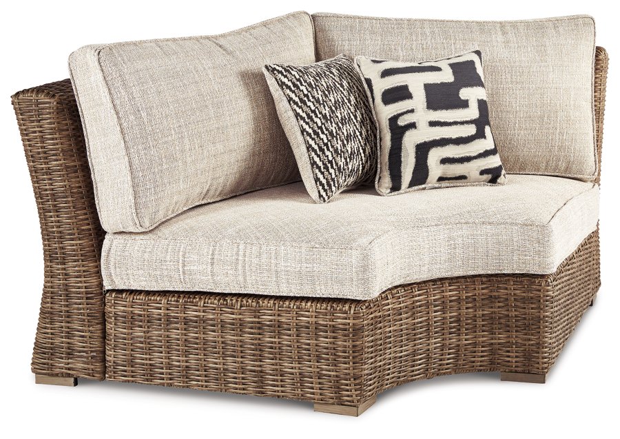 Sofá seccional de exterior Beachcroft de 4 piezas, 2 sillones, sillón reclinable y banco - image 16
