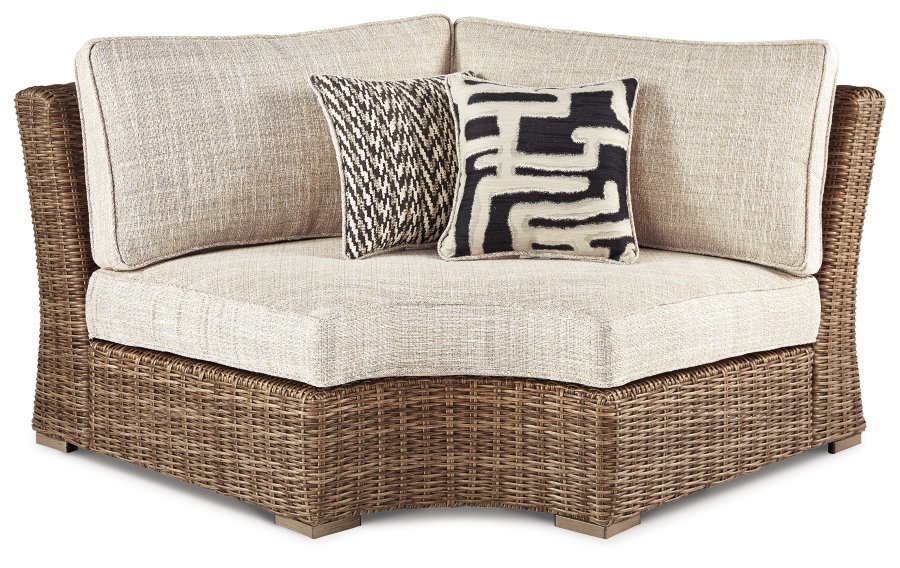 Sofá seccional de exterior Beachcroft de 4 piezas, 2 sillones, sillón reclinable y banco - image 15