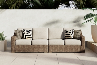 P791-854 Beachcroft 2-Piece Outdoor Sectional, Beige sku P791-854