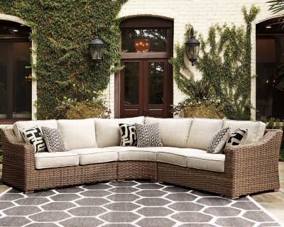 APK-P791-3P Beachcroft 3-Piece Outdoor Sectional, Beige sku APK-P791-3P