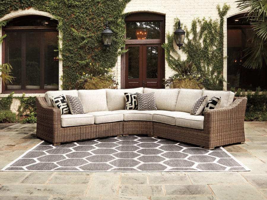 Beachcroft 3-Piece Outdoor Sectional with Coffee Table and 2 End Tables - image 4
