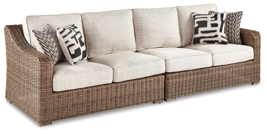 Sofá seccional de exterior Beachcroft de 4 piezas, 2 sillones, sillón reclinable y banco - image 18