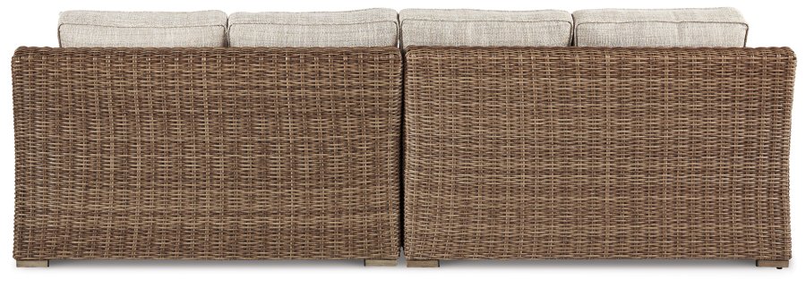 Sofá seccional de exterior Beachcroft de 4 piezas, 2 sillones, sillón reclinable y banco - image 19