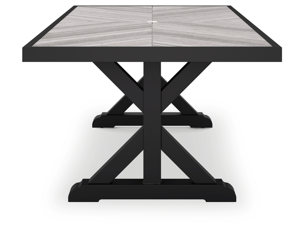 Beachcroft Outdoor Rectangle Dining Table - Black/Light Gray Beachcroft Outdoor Rectangle Dining Table - Black/Light Gray