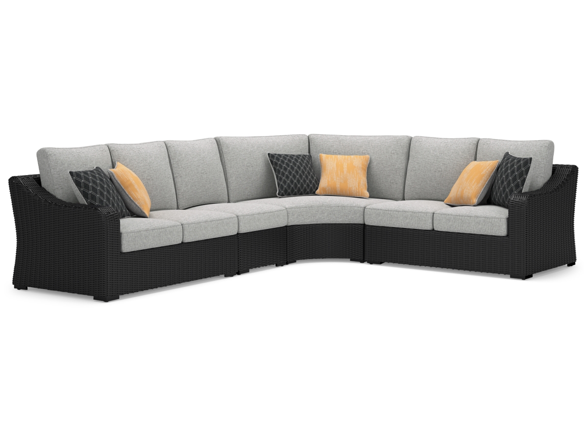 Beachcroft 4 Piece Outdoor Seating - Black/Light Gray Beachcroft 4 Piece Outdoor Seating - Black/Light Gray