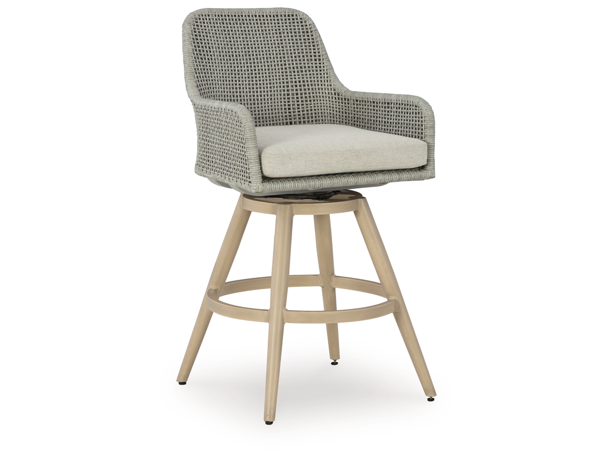 Seton Creek Outdoor Barstool (set of 2) - Beige/Gray Seton Creek Outdoor Barstool (set of 2) - Beige/Gray
