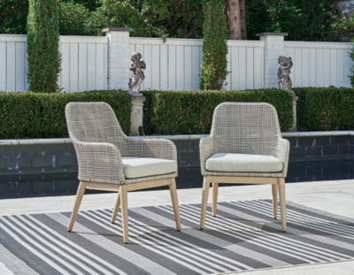 Seton Creek Outdoor Dining Arm Chair (Set of 2), , rollover