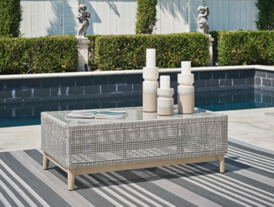 Seton Creek Outdoor Coffee Table, Gray