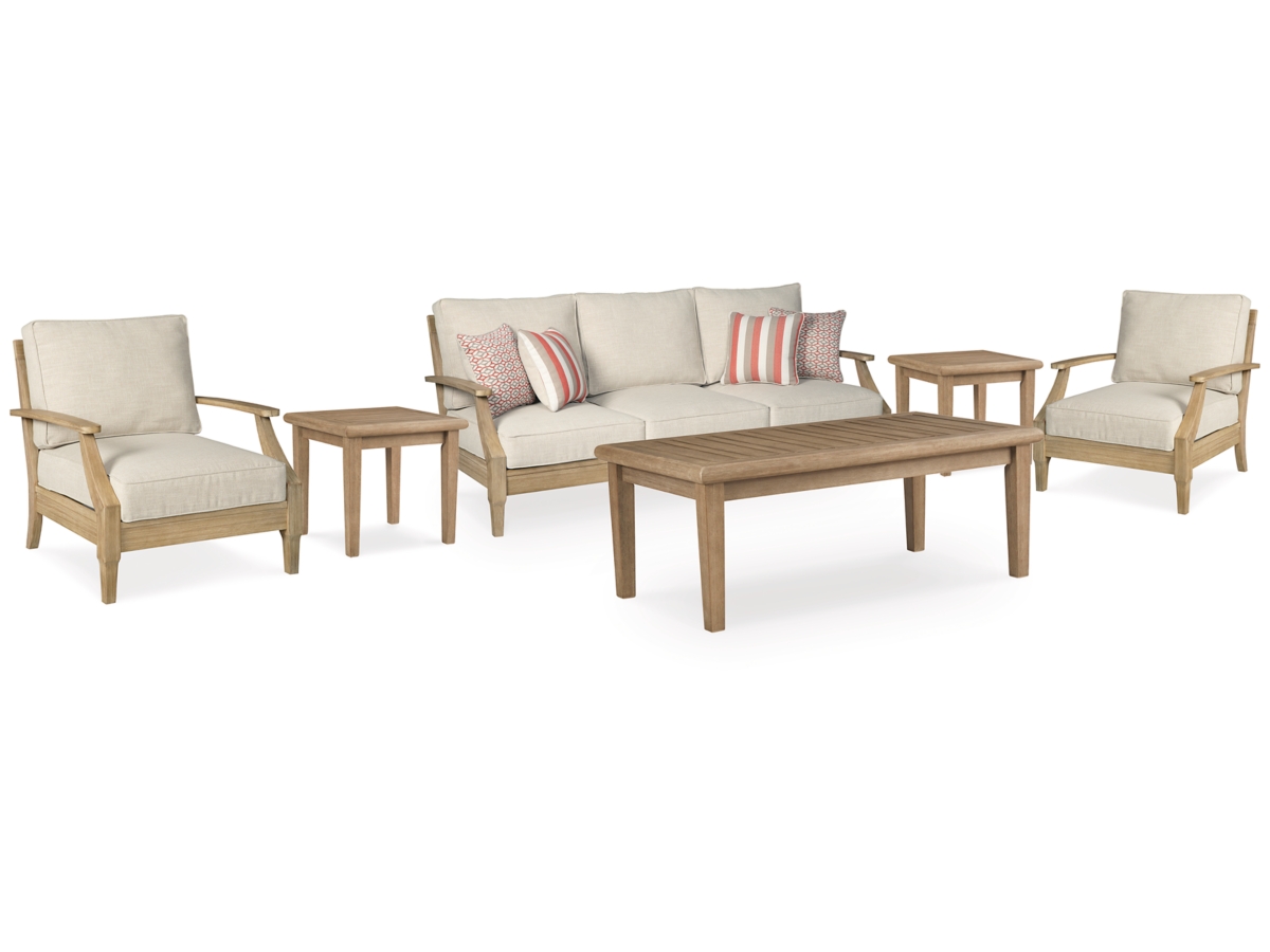 Clare View Outdoor Sofa and Lounge Chairs with Coffee Table and