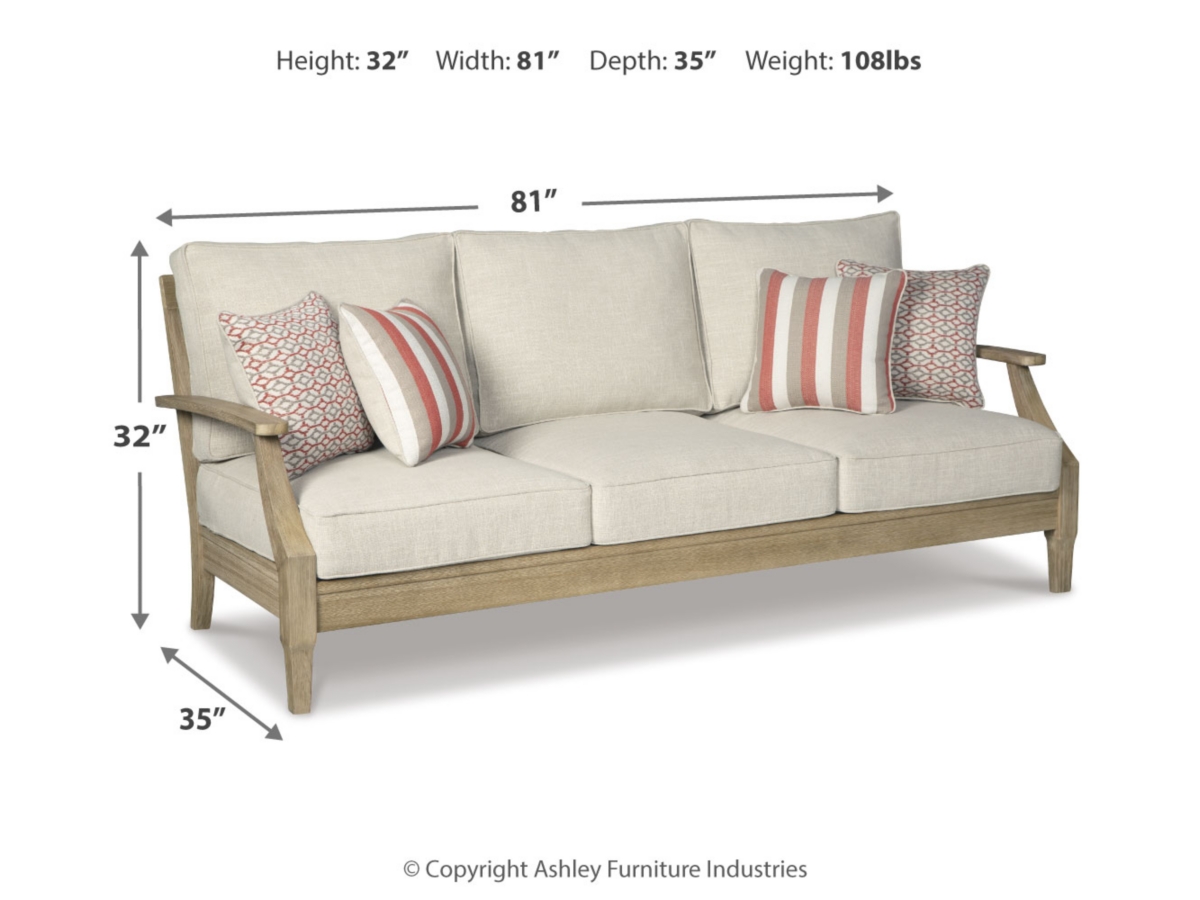 Clare View Nuvella Outdoor Sofa Ashley