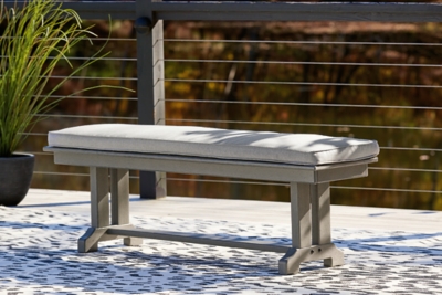 Visola Bench with Cushion, Gray, large