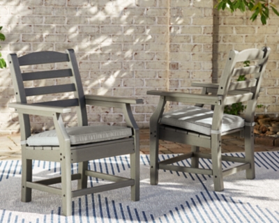 Visola Outdoor Arm Chair (Set of 2), Gray