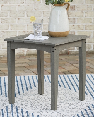 Visola Outdoor End Table, Gray, large