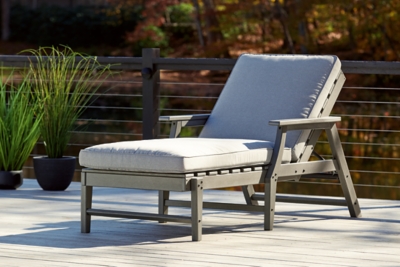 Visola Outdoor Chaise Lounge, Gray