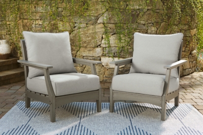 Visola Outdoor Lounge Chair (Set of 2), Gray