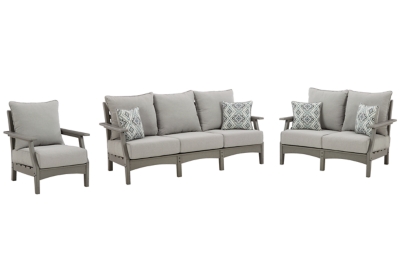 APG-P802-P4 Visola Outdoor Sofa, Loveseat and Chair, Gray sku APG-P802-P4