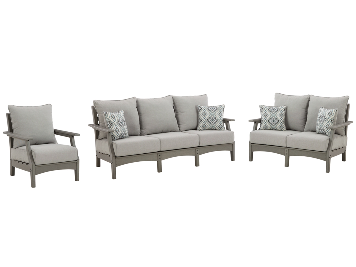 Ashley Visola Outdoor Sofa, Loveseat and Chair