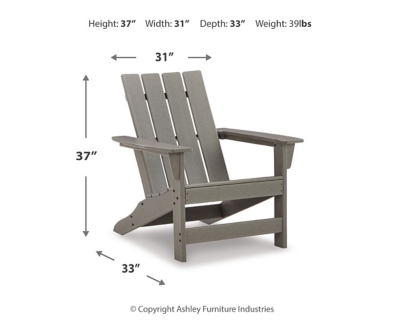 Visola Adirondack Chair, Gray, large