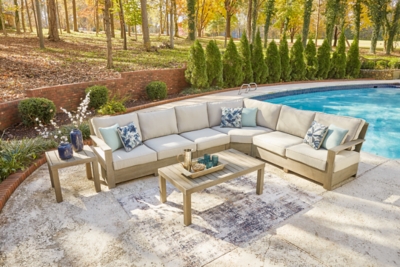 Silo Point 4-Piece Outdoor Sectional with Coffee Table and End Table, , large