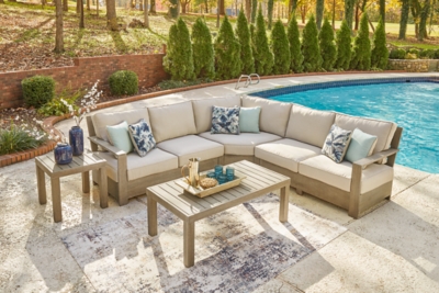 Silo Point 3-Piece Outdoor Sectional with Coffee Table and End Table, , rollover