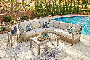 Silo Point 3-Piece Outdoor Sectional with Coffee Table and End Table, , rollover