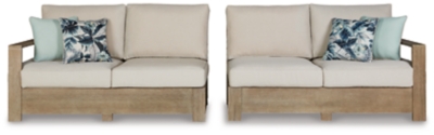 Picture of Silo Point Right-Arm Facing/Left-Arm Facing Outdoor Loveseat with Cushion (Set of 2)
