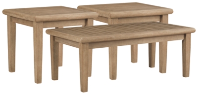 APG-P805-3P Gerianne Outdoor Coffee Table with 2 End Tables, G sku APG-P805-3P