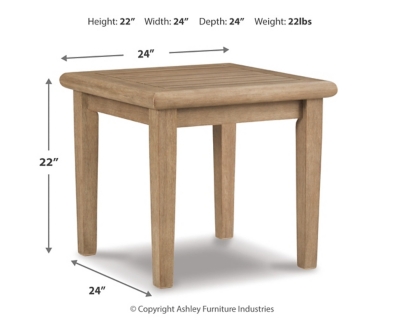 Gerianne End Table Dimensions
