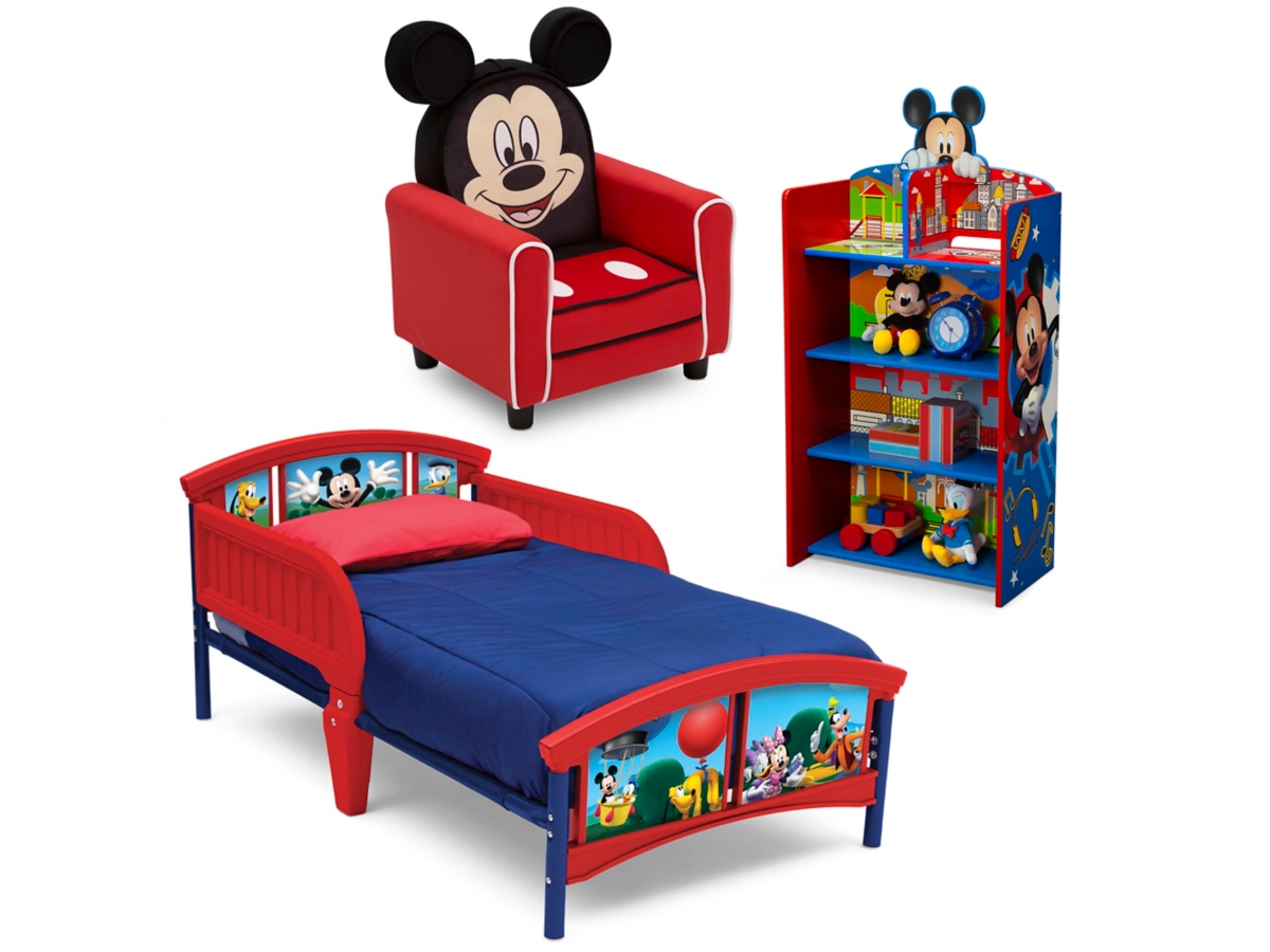 Delta Children Mickey Mouse Wooden Playhouse 4-shelf Bookcase For