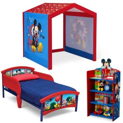 Delta Children Mickey Mouse Wooden Playhouse 4-shelf Bookcase For Kids