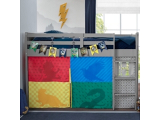 Delta Children Twin Low Loft Bed with Harry Potter Tent/Curtain Set
