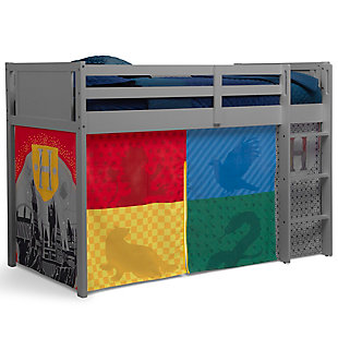 Delta Children Twin Low Loft Bed with Harry Potter Tent/Curtain Set, , large