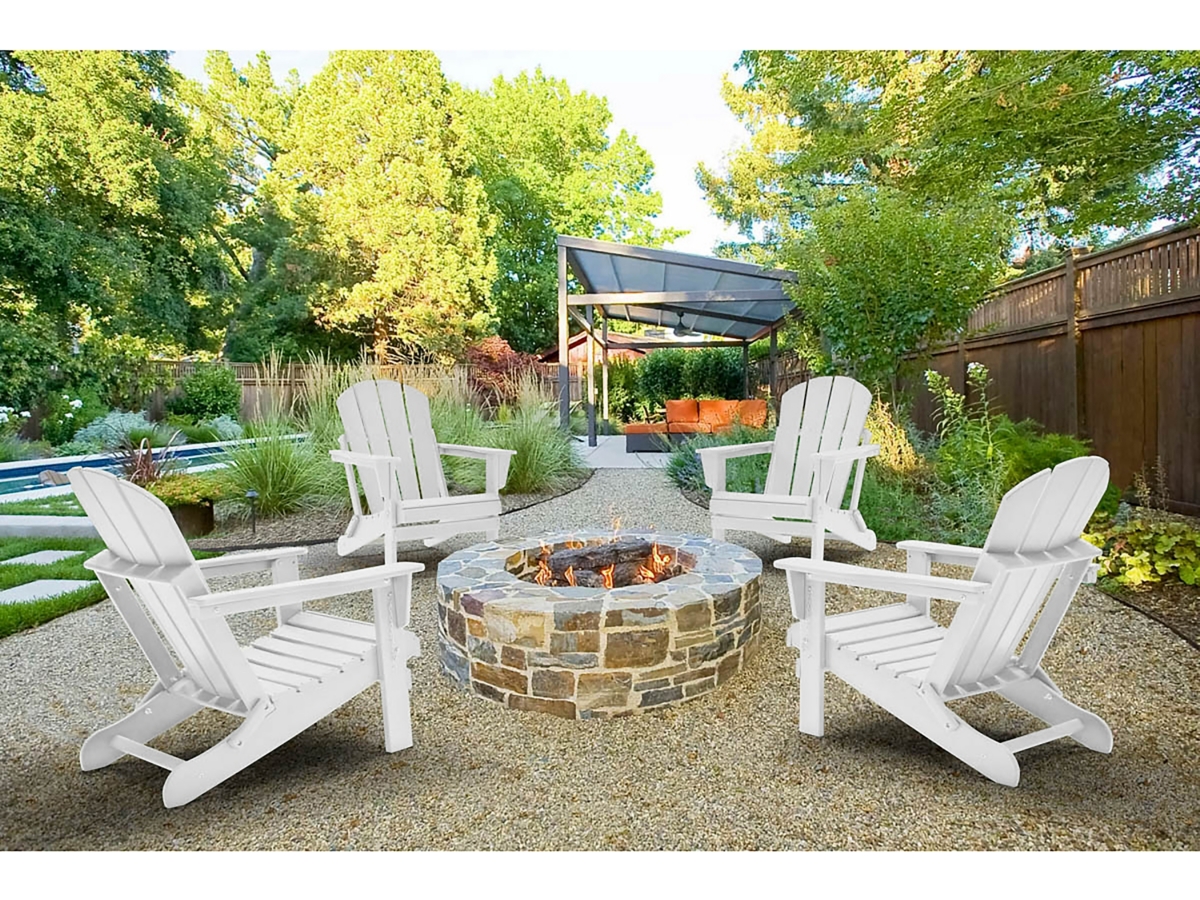 Westin Outdoor Newport Folding Poly Adirondack Chair (Set of 4), image size:1200x900