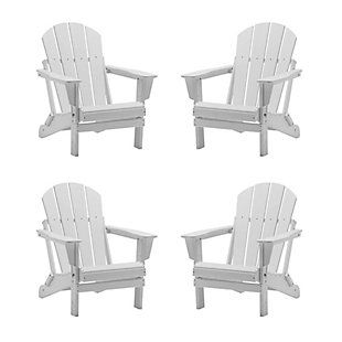 Westin Furniture Newport Folding Poly Adirondack Chair (Set of 4), , large