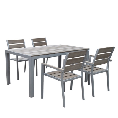 CorLiving Outdoor Dining Table and 4 Chairs, , large