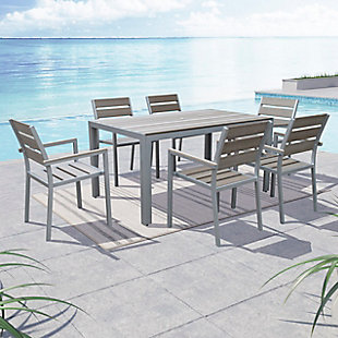 CorLiving Outdoor Dining Table and 6 Chairs, , rollover