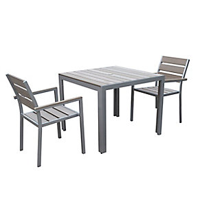 CorLiving Outdoor Dining Table and 2 Chairs, , large
