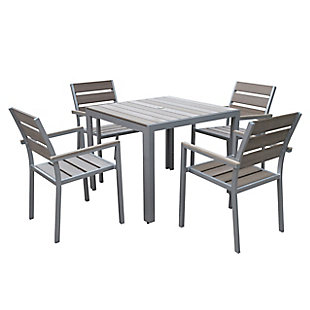 CorLiving Outdoor Dining Table and 4 Chairs, , large