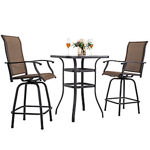 Outdoor Bar Table and 2 Barstools, , large