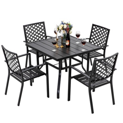 Nuu Garden 5-Piece Metal Outdoor Dining Set, , large