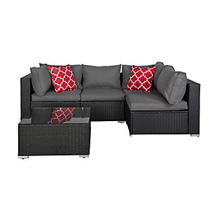 Westin Outdoor Luxton 5-Piece Outdoor Sectional Set with Coffee Table, , large